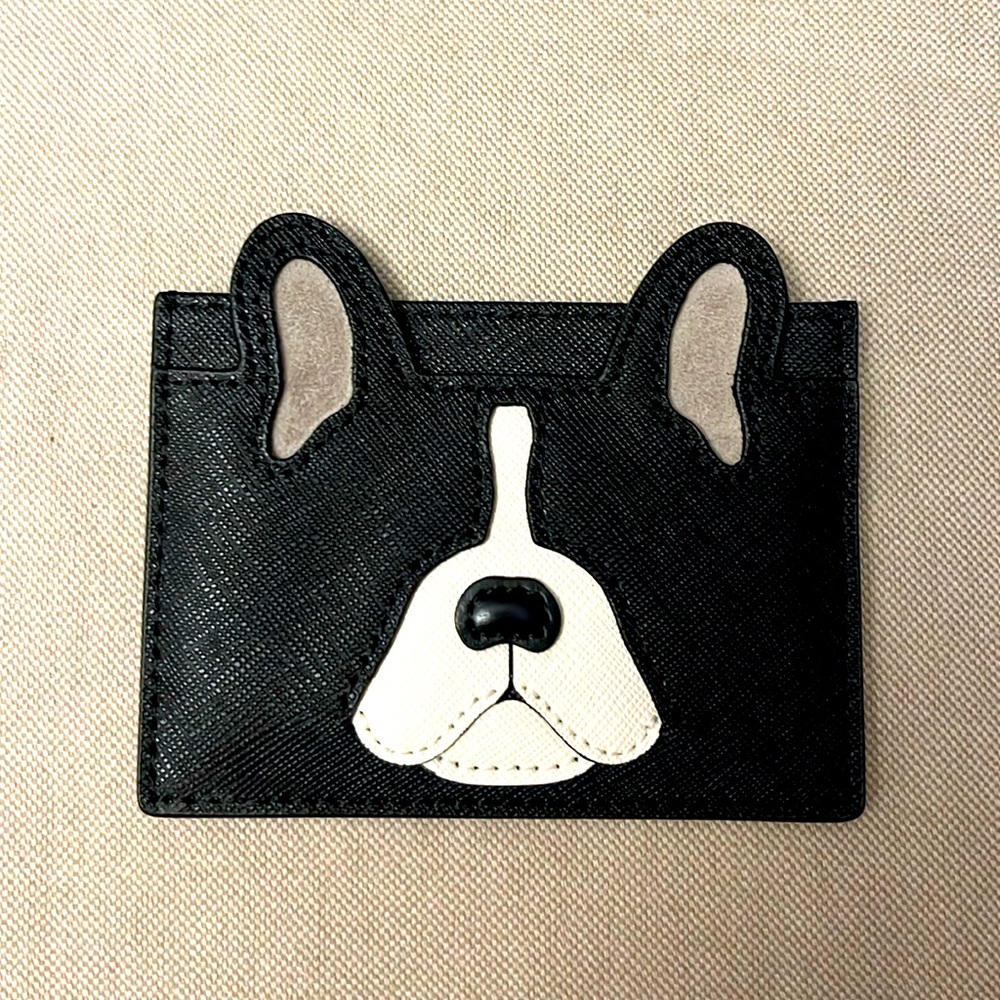 Excellent condition Kate Spade Frenchie/Bulldog card holder